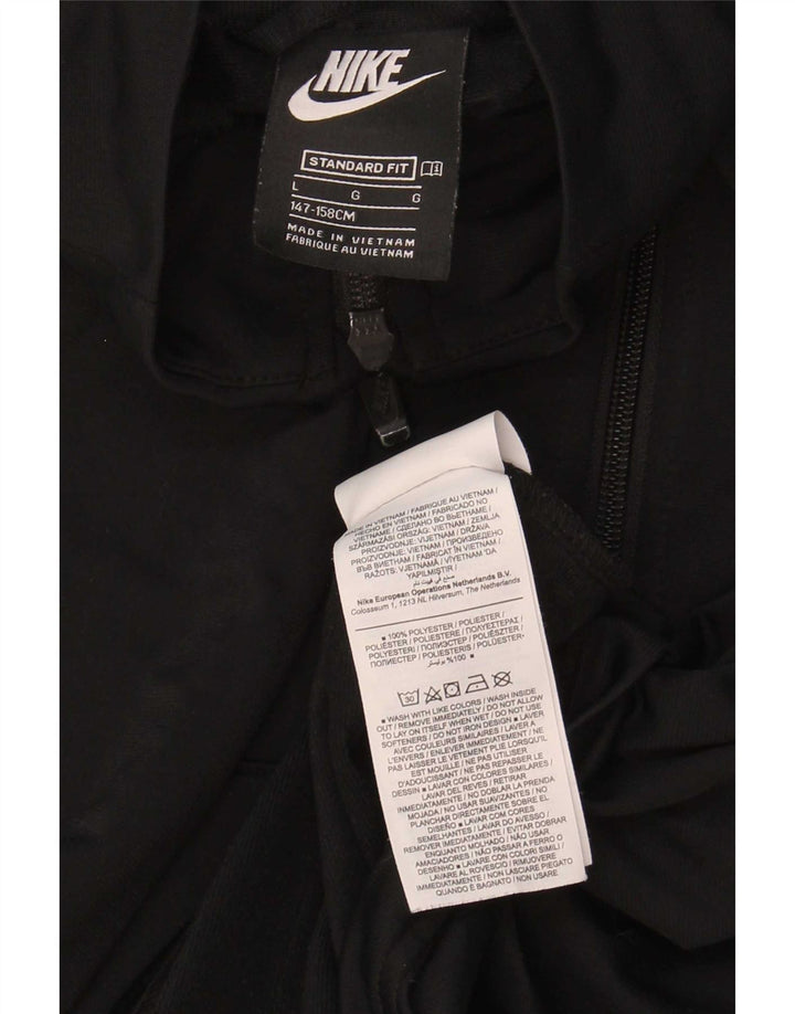 Nike - Chaqueta de chándal con gráfico estándar para niños, talla grande, color negro, 12-13 años