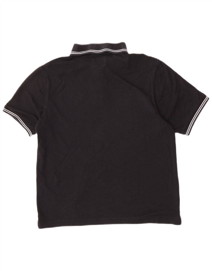 Champion Polo Gráfico De Ajuste Fácil Para Hombre Algodón Negro Mediano