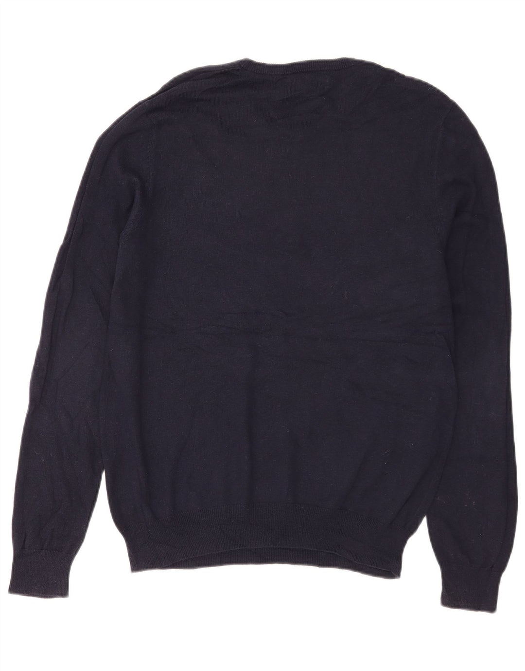 Marks & Spencer Jersey de cuello redondo para hombre de algodón azul marino mediano