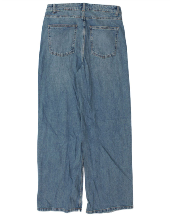 Marks & Spencer Vaqueros de Pierna Ancha para Mujer UK 12 Medium W30 L30 Azul