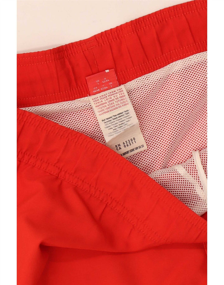 Puma Bañador con estampado gráfico para hombre, talla grande, color naranja, poliéster
