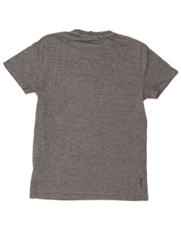 Superdry Camiseta con gráfico regular de algodón moteado en gris medio para hombre