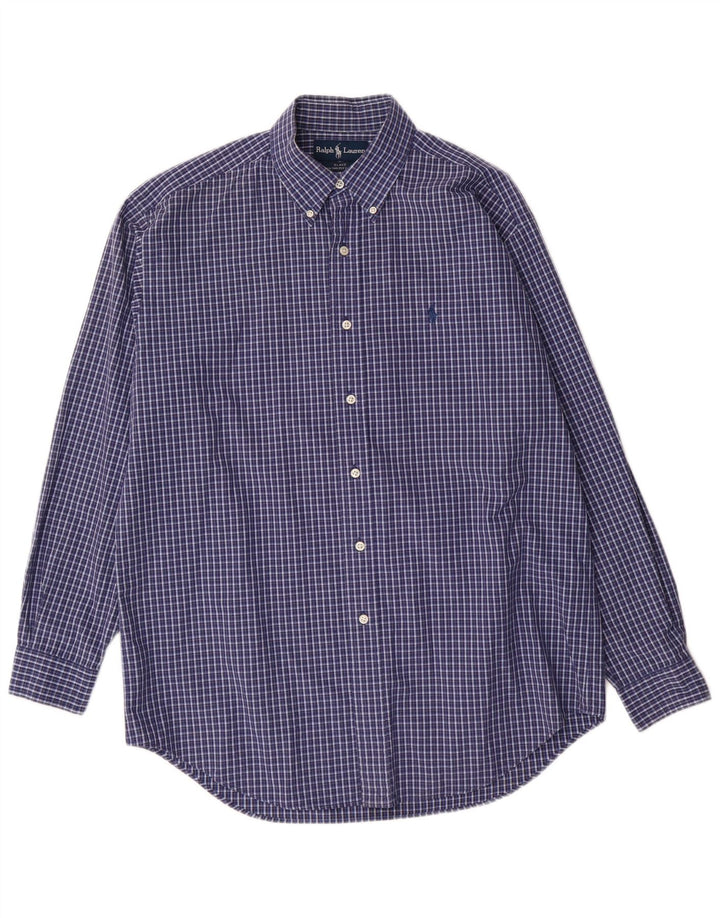 Ralph Lauren Camisa Blake De Corte Relajado Para Hombre Algodón A Cuadros Azul Medio