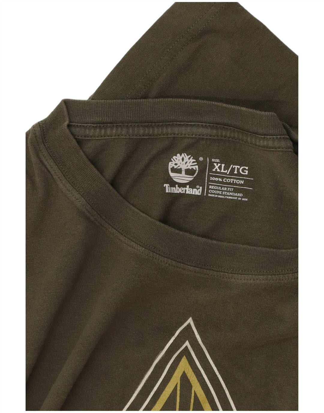 TIMBERLAND Top gráfico de ajuste regular para hombre Manga larga XL Algodón caqui