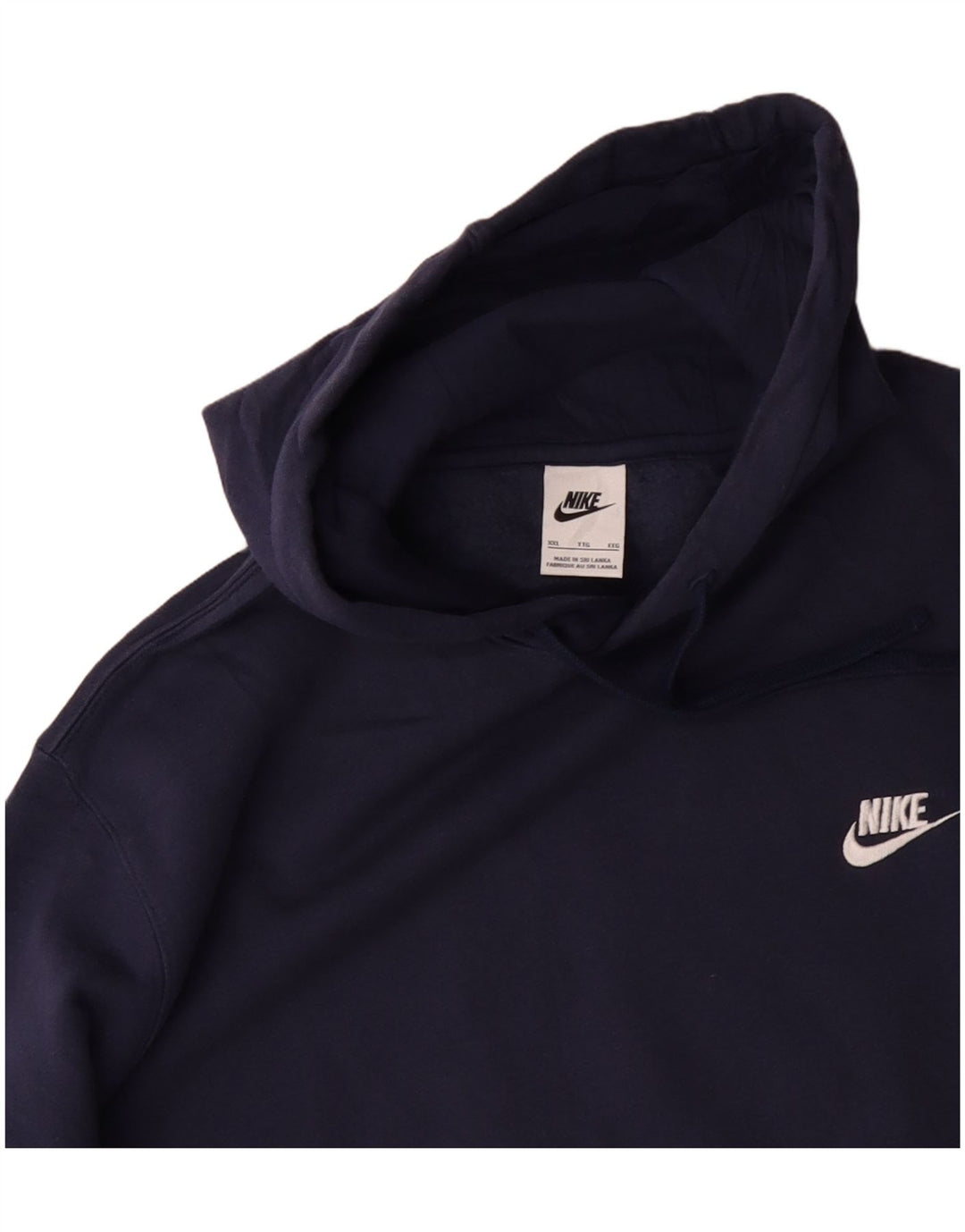 NIKE Sudadera con capucha para hombre, talla 2XL, algodón azul marino