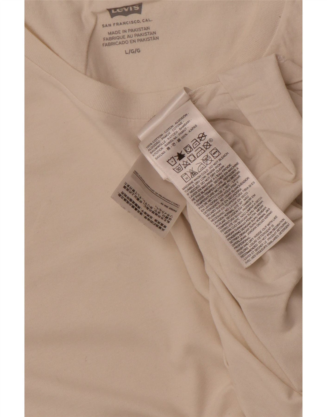 Levi's - Camiseta para hombre, talla grande, algodón blanco