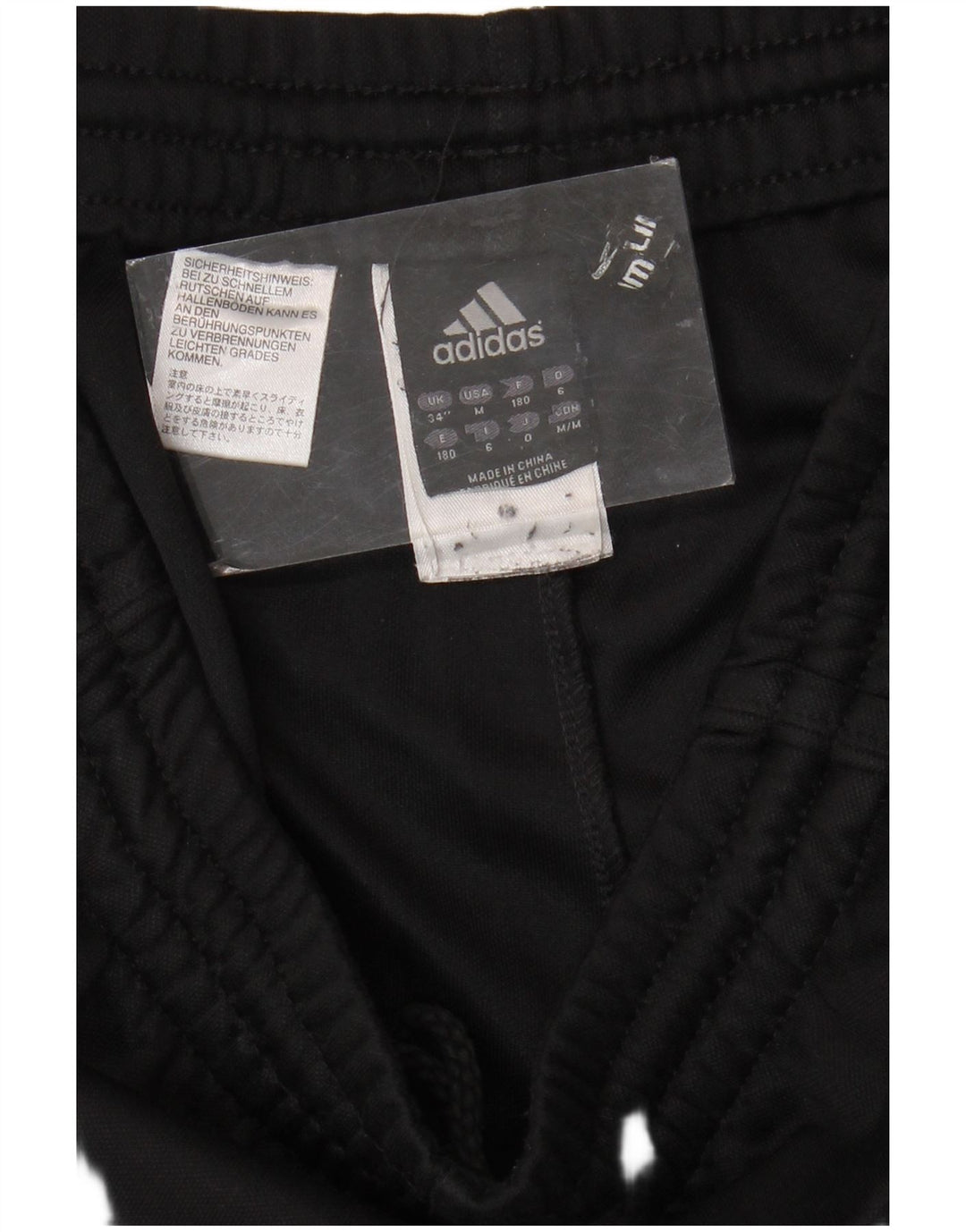ADIDAS Hombre Climalite Pantalones De Chándal Grande Negro Colorblock Poliéster