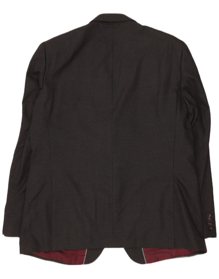 Marks & Spencer Chaqueta tipo blazer con 2 botones para hombre UK 46 XL Poliéster gris