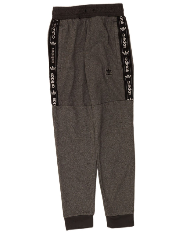 Adidas Hombre Pantalones De Chándal Gráfico Joggers Small Gris Colorblock