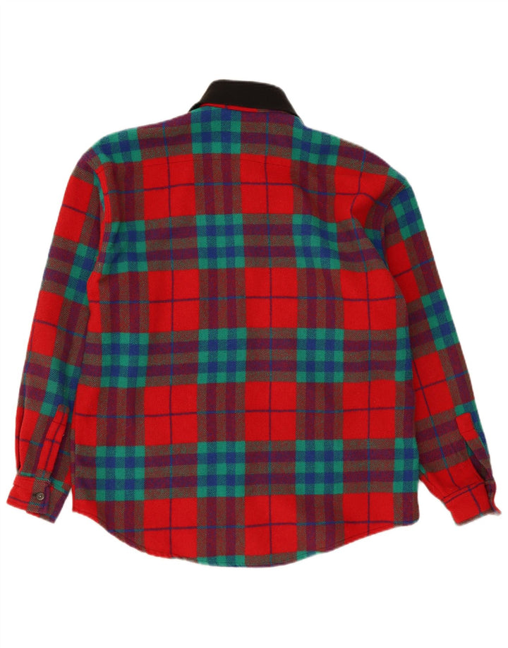 Tipo' S Camisa De Franela Para Hombre De Lana A Cuadros Rojos Pequeños