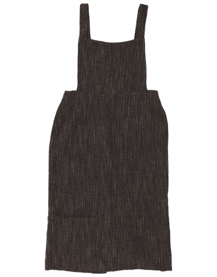 Topshop Vestido estilo delantal para mujer UK 10 Pequeño poliéster gris