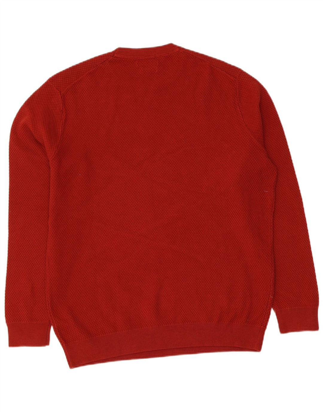 Massimo Dutti Jersey Cuello Redondo Hombre Algodón Burdeos Medio