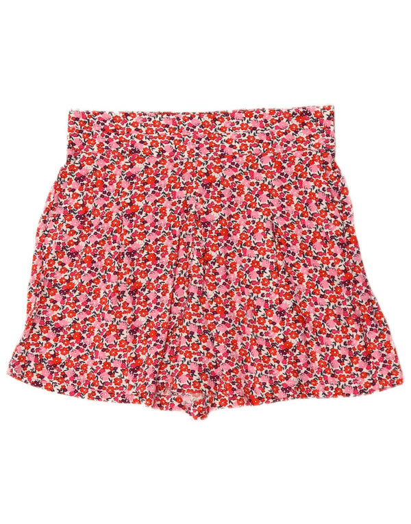 Marks & Spencer Pantalones cortos de cintura alta para mujer UK 10 Small W32 Pink Floral