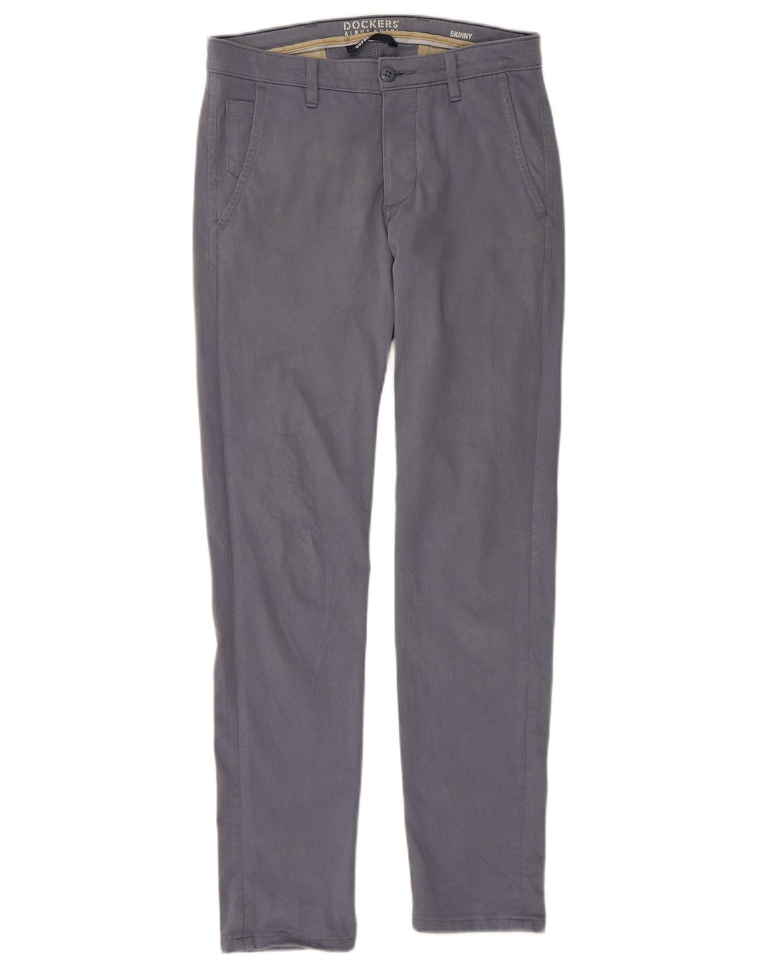 DOCKERS Pantalón chino ajustado para hombre W29 L32 Algodón azul