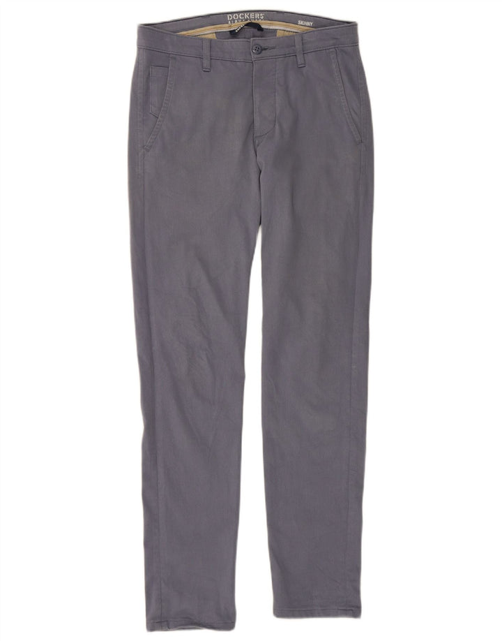 DOCKERS Pantalón chino ajustado para hombre W29 L32 Algodón azul