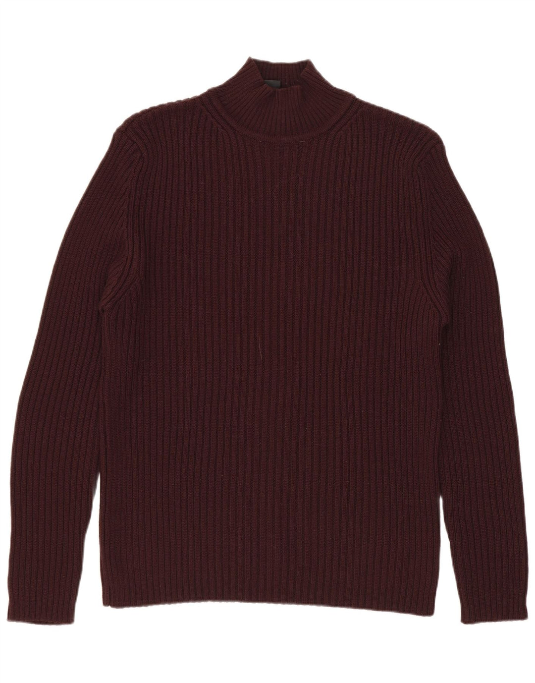 Marlboro Classics - Jersey con cuello alto para hombre, color burdeos mediano