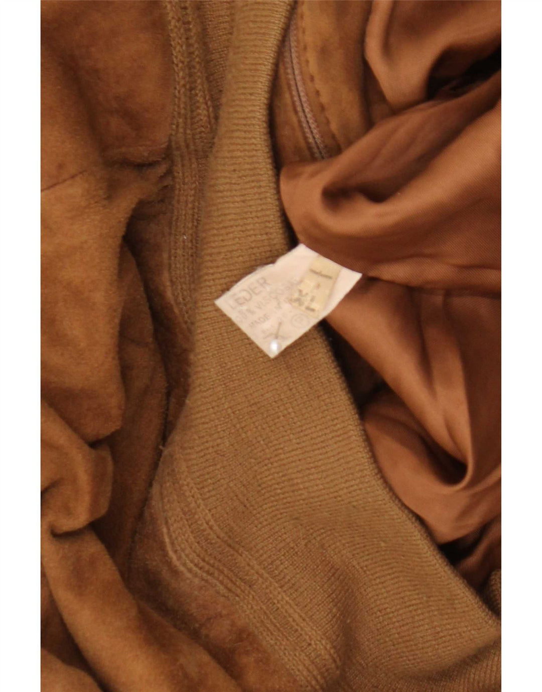 Vintage hombres ante bomber chaqueta Reino Unido 42 XL cuero marrón