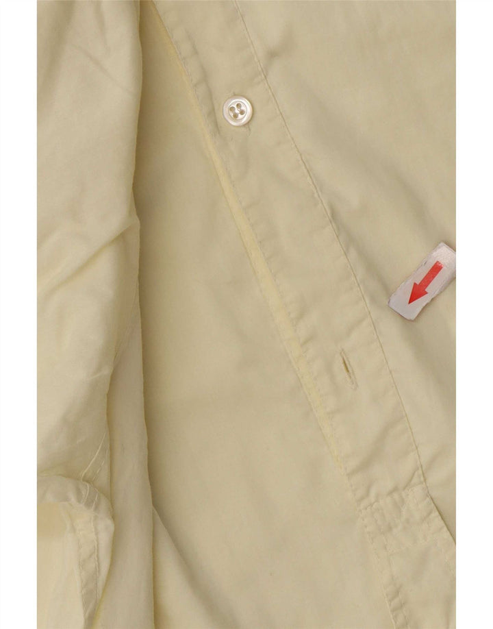 Umberto Ginocchietti Camisa tipo jersey de manga corta para hombre IT 52 Large Amarillo