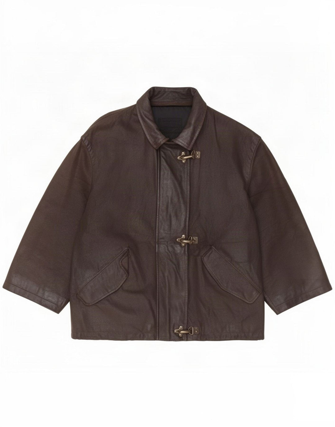 Chaqueta de cuero vintage para mujer IT 44 Marrón medio
