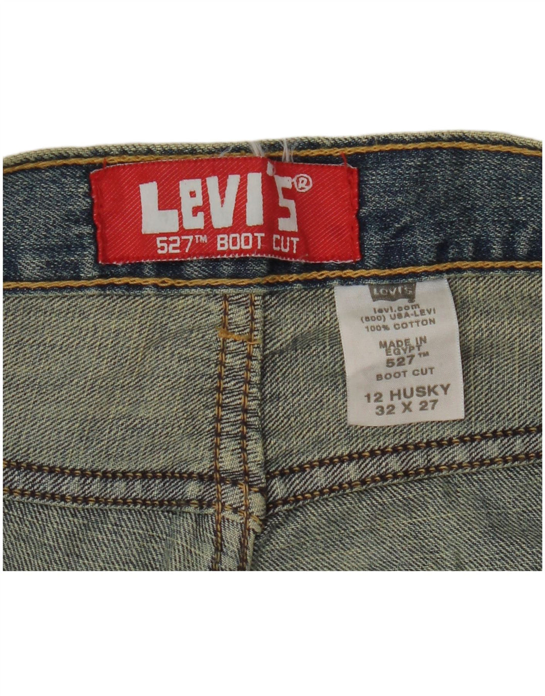 LEVI'S Vaqueros Husky Bootcut para niños 11-12 años W32 L27 Algodón azul