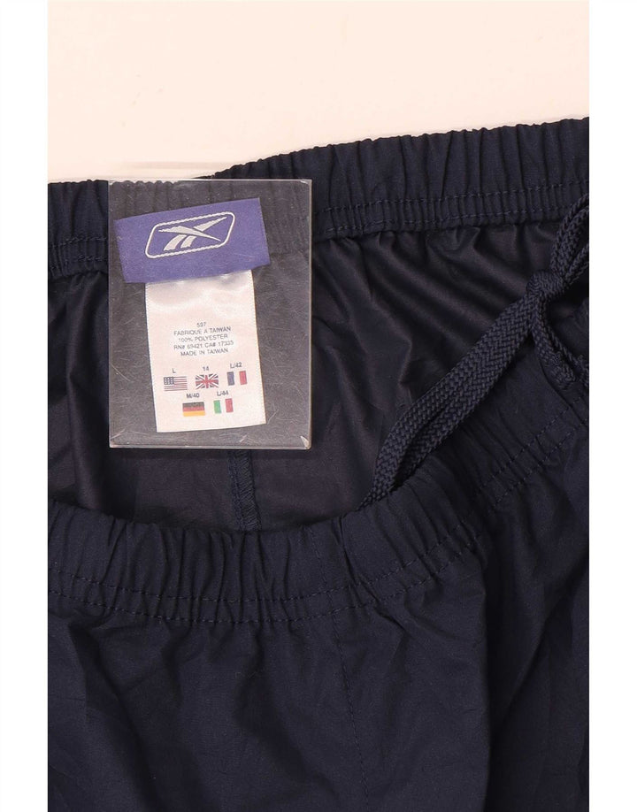 Reebok - Pantalones de chándal para mujer, talla 40, talla grande, poliéster, color azul marino