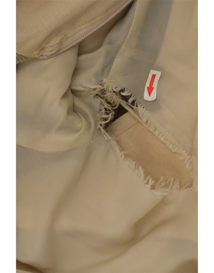 Vintage hombres bomber chaqueta Reino Unido 42 XL beige colorblock poliéster