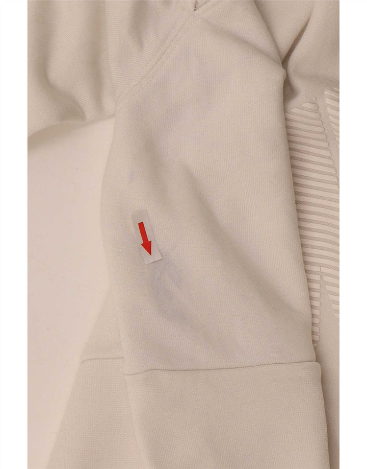 Nike - Sudadera corta para mujer, talla 40, poliéster blanco mediano