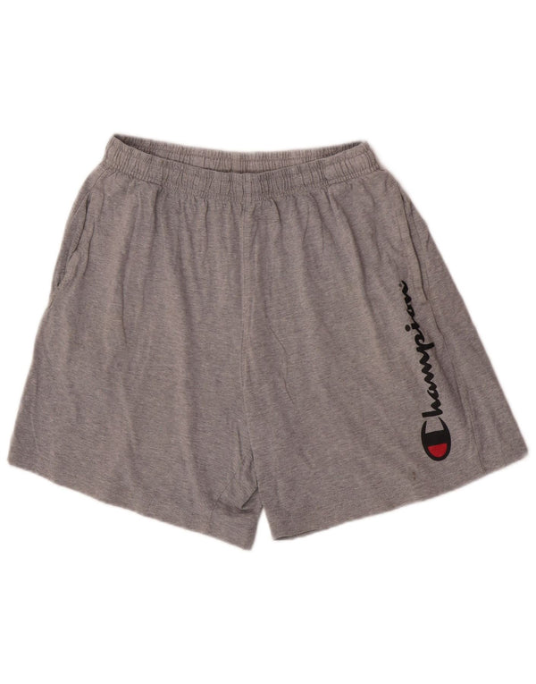 Champion Pantalones Cortos Deportivos Regulares Gráficos Para Hombre Algodón Gris Pequeño
