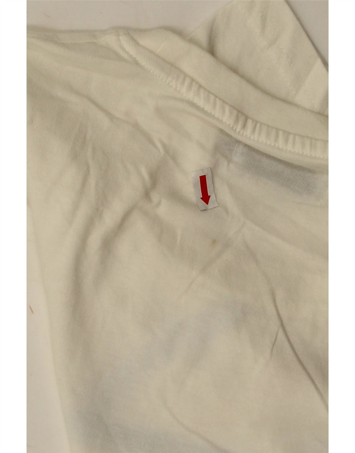 JACK & JONES Hombre Camiseta Top Large Blanco Rayas Algodón