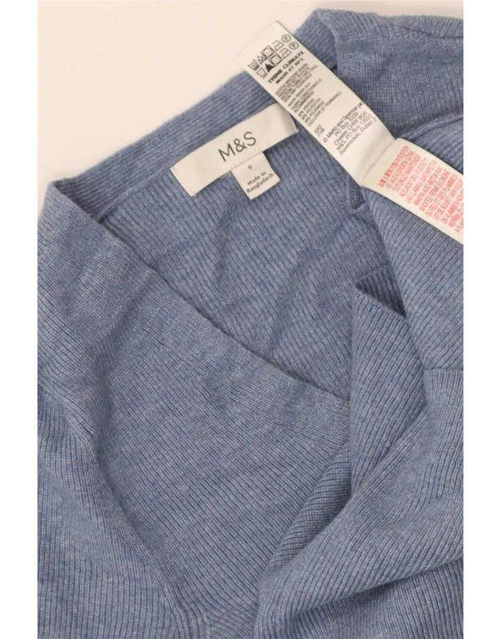 Marks & Spencer Blusa para Mujer Top UK 8 Small Viscosa Azul