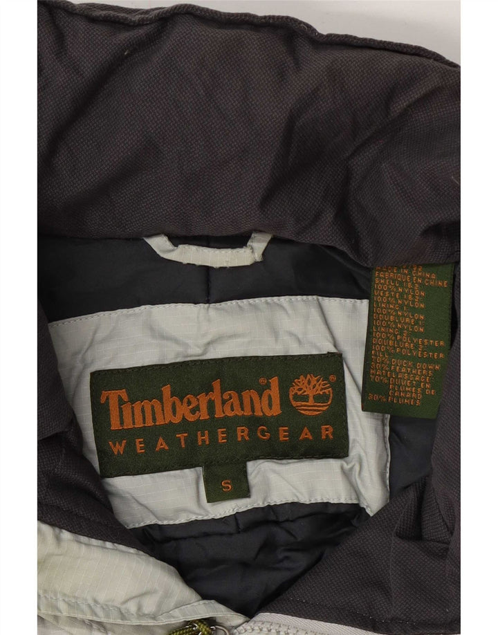 Timberland Chaqueta acolchada para hombre UK 36 Small Gris Colorblock Nylon