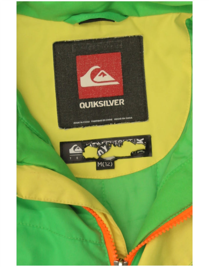 Quiksilver Chaqueta cortavientos para niño 11-12 años Verde medio Colorblock