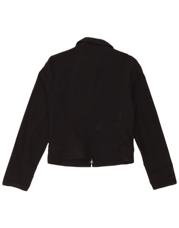 Zara Chaqueta Bomber para Mujer UK 44 Grande Viscosa Negra