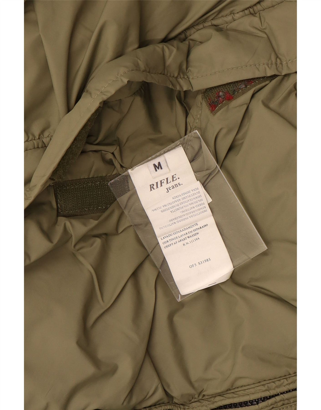 Rifle Chaqueta acolchada reversible para hombre UK 38 Mediana Poliamida negra