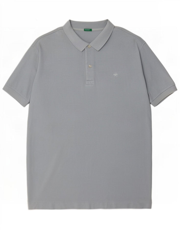 Polo Benetton Hombre Azul Grande