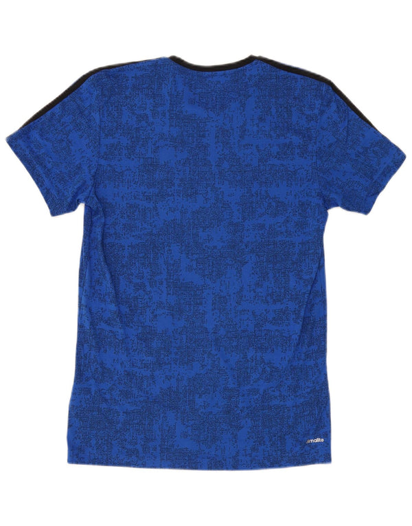 ADIDAS Camiseta Climalite para hombre Top poliéster de camuflaje azul medio