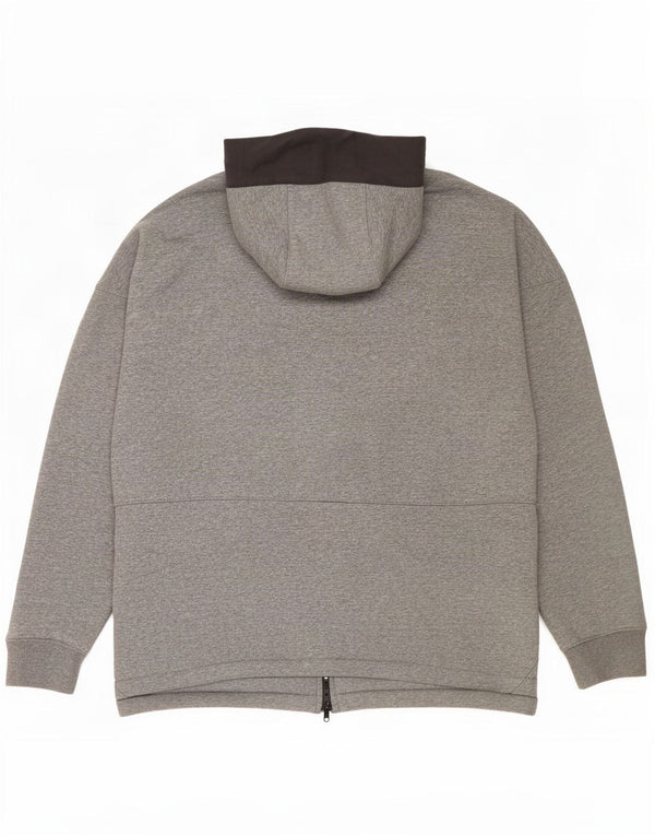 Nike Sudadera con capucha y cremallera para hombre XL Gris Colorblock Algodón