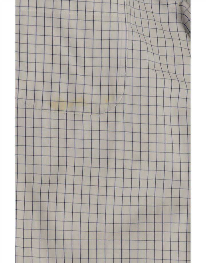 Brooks Brothers Camisa de ajuste tradicional para hombre, talla 15 1/2, cuadros blancos medianos