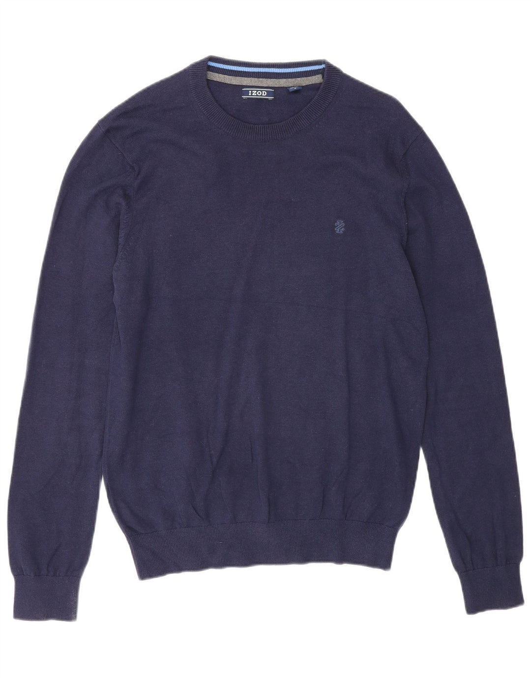 Izod Hombre Jersey De Cuello Redondo Jersey De Algodón Azul Marino Medio