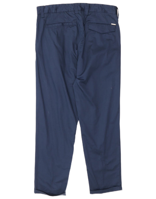 Gaudí Pantalón chino cónico para hombre IT 48 Medium W32 L26 Azul marino Algodón
