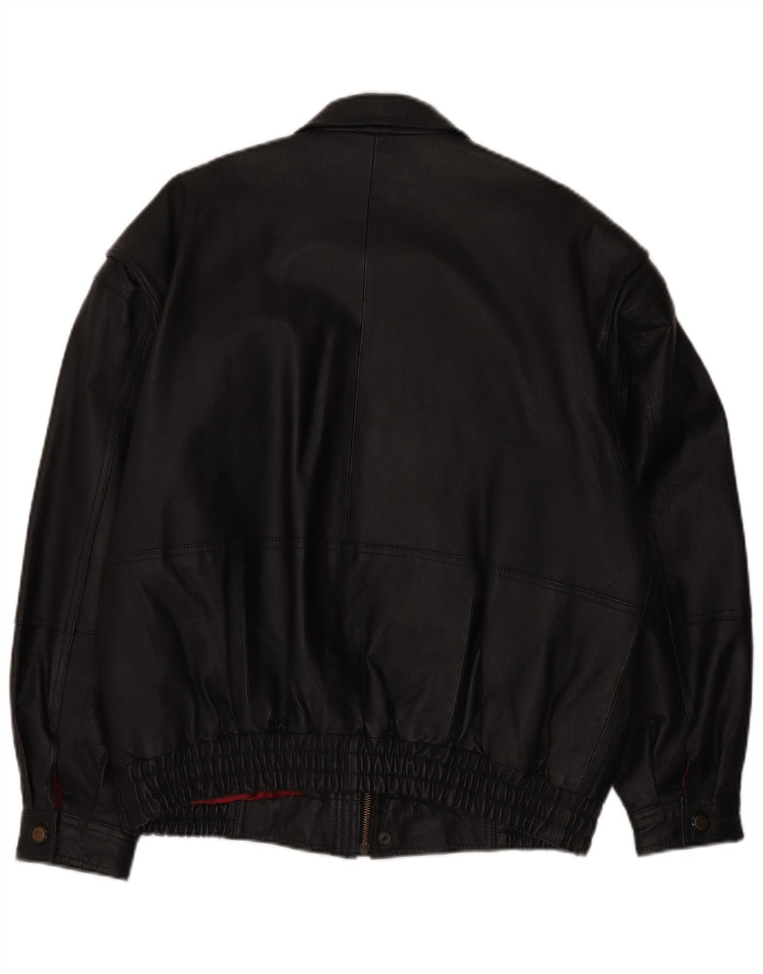 C&A Chaqueta de cuero para hombre IT 50 Cuero negro grande
