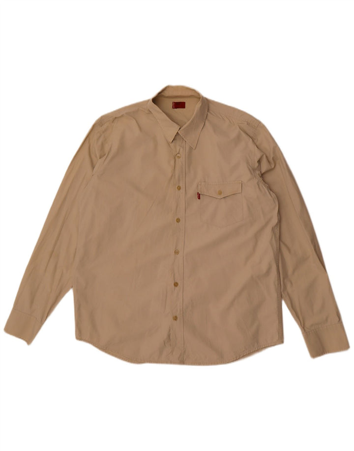 Camisa Levi's Hombre Grande Algodón Beige