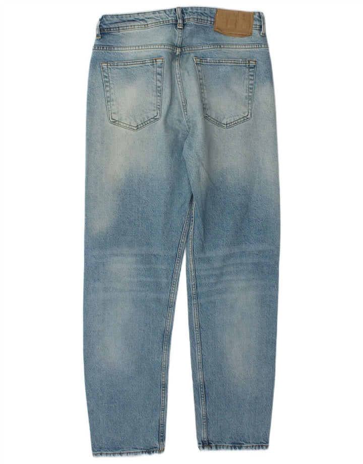 Zara Jeans rectos desgastados para hombre EU 40 Medium W31 L29 Algodón azul