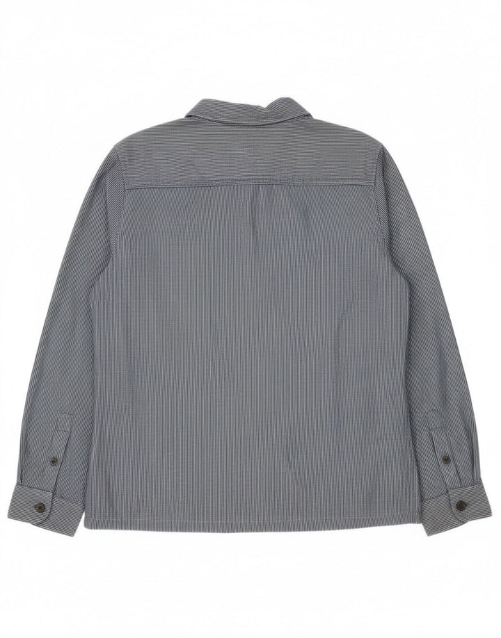 Camisa para hombre French Connection pequeña de algodón con rayas diplomáticas en azul marino