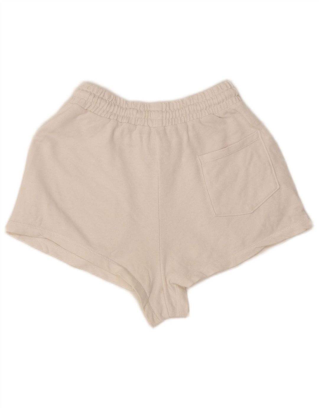 Zara Mujer Regular Hot Pants UK 8 Pequeño Algodón Blanco