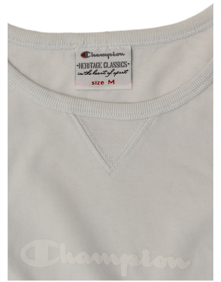 Champion Heritage Classics Top gráfico de manga larga para mujer UK 40 Azul medio