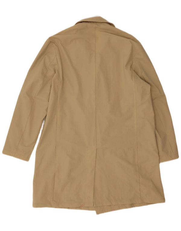Zara Hombre Abrigo Cruzado UK 40 Large Poliamida Beige