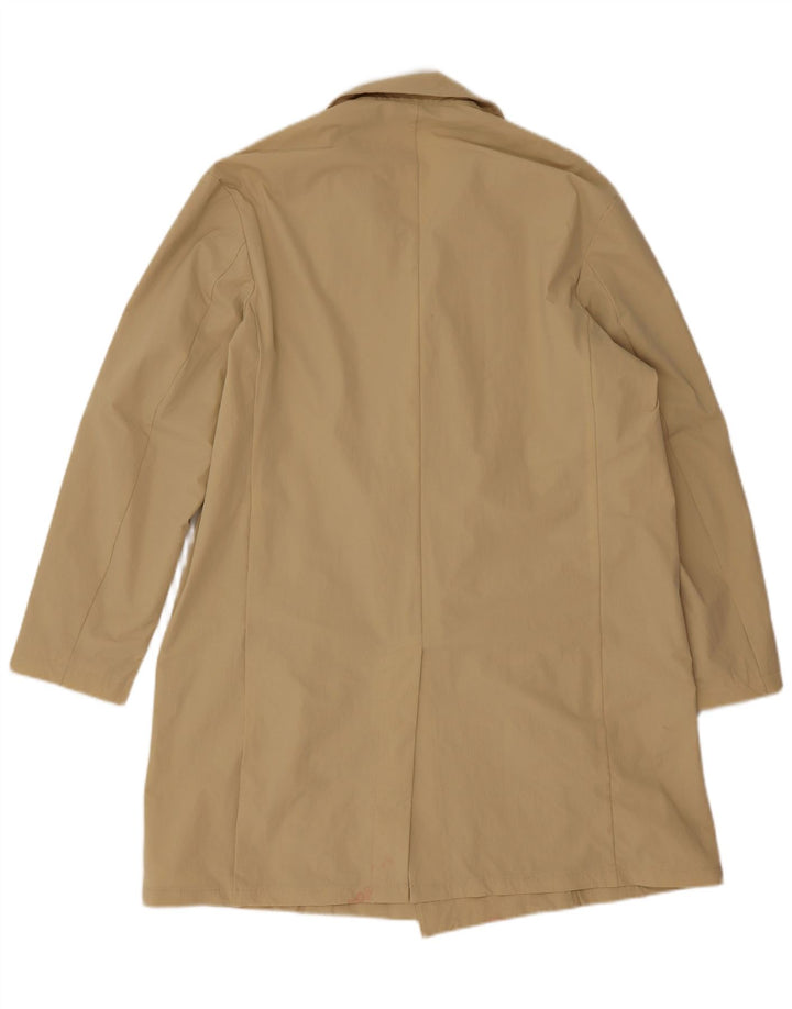 Zara Hombre Abrigo Cruzado UK 40 Large Poliamida Beige