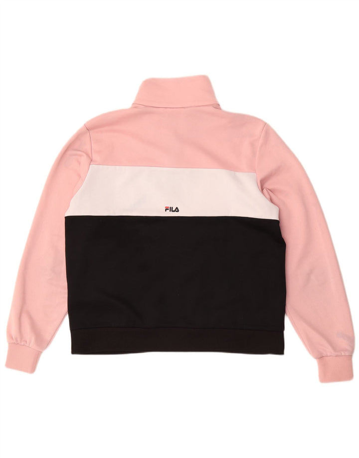 Fila Chaqueta superior de chándal con gráfico para mujer, UK 40, color rosa medio