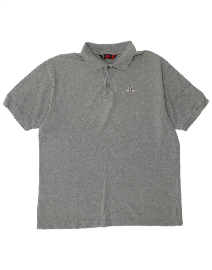 KAPPA Polo Hombre Grande Gris Algodón